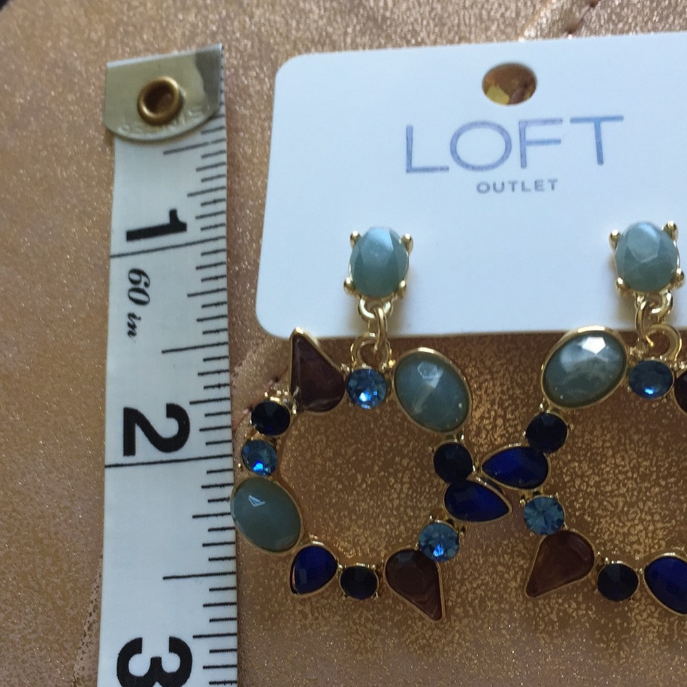 Multicolor gem earrings - Picture 3 of 3